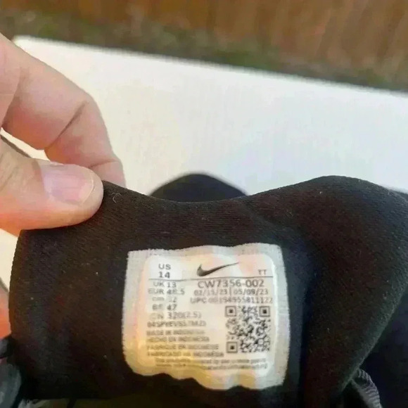 Size 14 - Nike Air Zoom Pegasus‎ 38 TB Black White - Picture 8 of 8